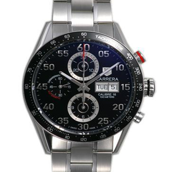 TAG Heuer タグホイヤー カレラ コピー CV2A10.BA0796 タキメーター クロノ デイデイト ブラック